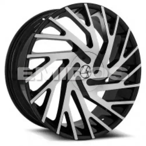 Azara AZA-505 Gloss Black & Machined 5x112/114.3 20R 8.5 74.1 35