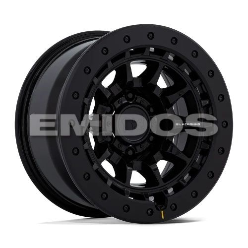 Black Rhino BR016 TUSK GLOSS BLACK W/ BLACK ROCK GUARD 5x127 17R 8.5 71.5 -10