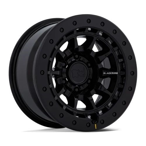 Black Rhino BR016 TUSK GLOSS BLACK W/ BLACK ROCK GUARD 6x135 17R 8.5 87.1 BNK