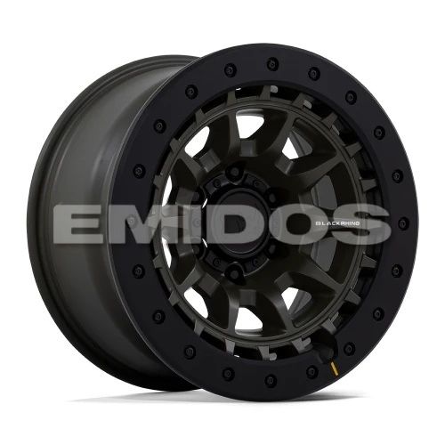 Black Rhino BR016 TUSK OLIVE DRAB GREEN W/ BLACK ROCK GUARD 5x127 17R 8.5 71.5 -10