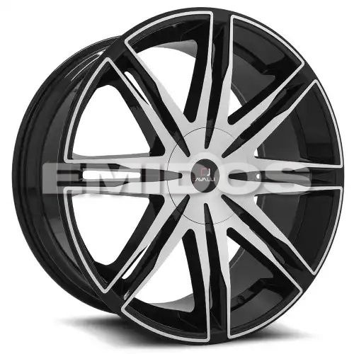 Cavallo CLV-18 Gloss Black & Machined 5x108 22R 8.5 74.1 38