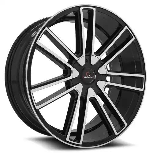 Cavallo CLV-21 Gloss Black & Machined 5x114.3/120 20R 8.5 74.1 35