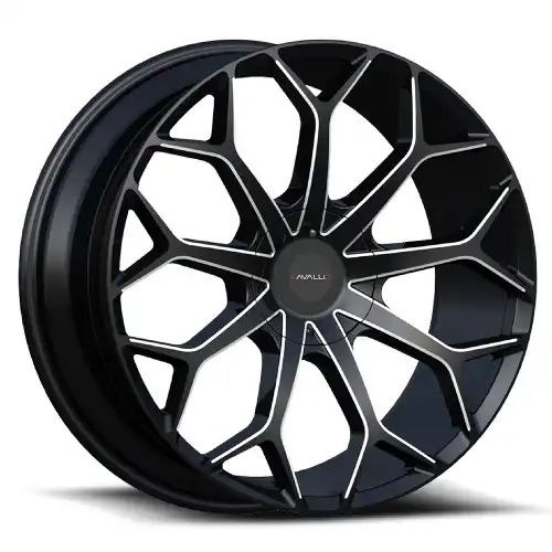 Cavallo CLV-22 Gloss Black & Milled 5x110/114.3 22R 8.5 74.1 38
