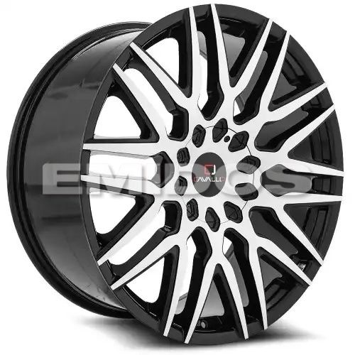 Cavallo CLV-24 Gloss Black & Machined 5x114.3/120 22R 8.5 74.1 38