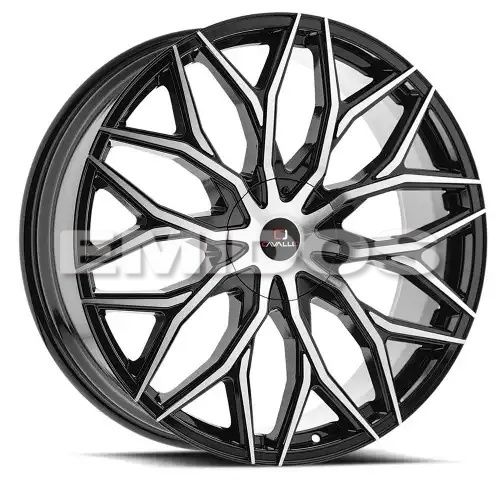 Cavallo CLV-37 Gloss Black & Machined 5x112/114.3 20R 8.5 74.1 35