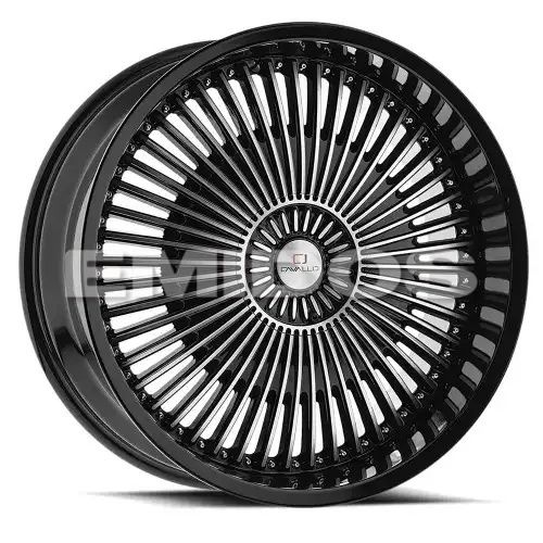 Cavallo CLV-41 Gloss Black & Machined 5x114.3/120 18R 8 74.1 35