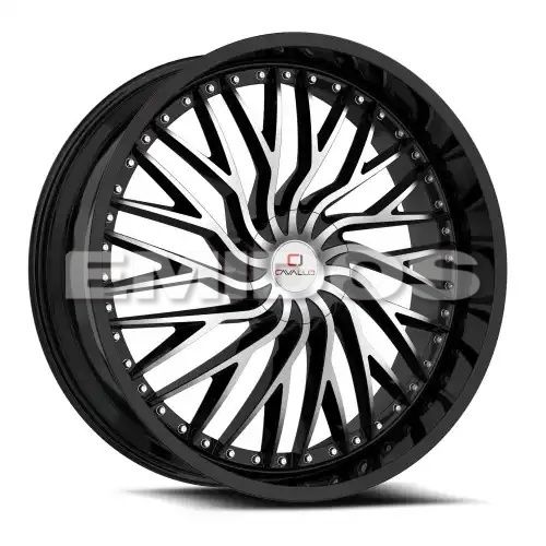 Cavallo CLV-43 Gloss Black & Machined 4x100/114.3 18R 8 74.1 35
