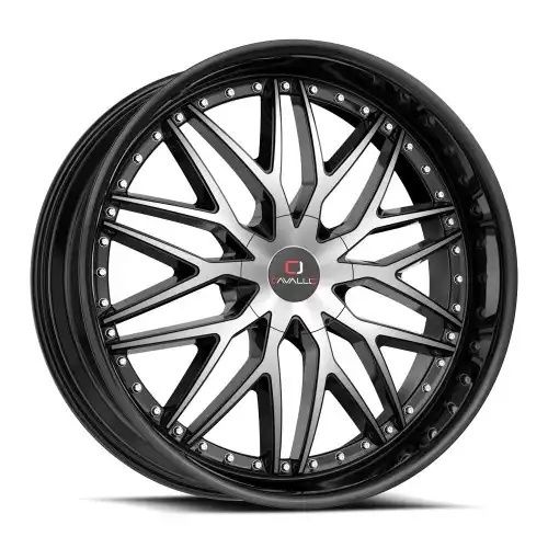 Cavallo CLV-46 Gloss Black & Machined 5x112/114.3 18R 8 74.1 35