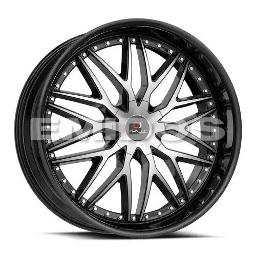 Cavallo CLV-46 Gloss Black & Machined 5x112/114.3 18R 8 74.1 35