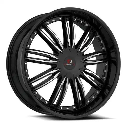 Cavallo CLV-54 Gloss Black & Machined 4x100/114.3 18R 8 74.1 35
