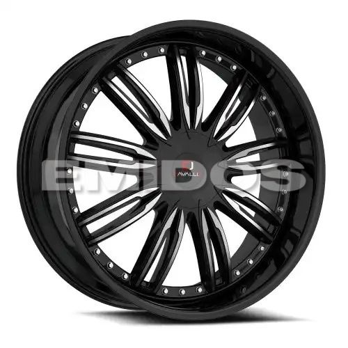 Cavallo CLV-54 Gloss Black & Machined 5x100/114.3 18R 8 74.1 35