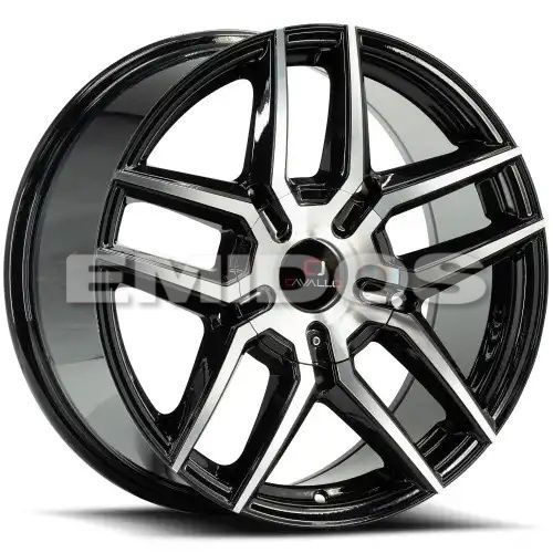 Cavallo CLV-55 Gloss Black & Machined 6x135/139.7 22R 9.5 108 25