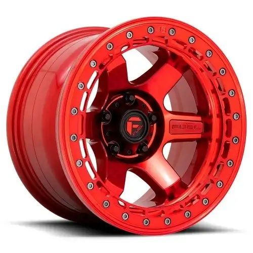 FUEL D123 BLOCK BEADLOCK CANDY RED W/ CANDY RED RING 5x127 17R 9 71.5 -15