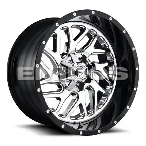FUEL D211 TRITON CHROME PLATED GLOSS BLACK LIP 8x180 20R 10 124.2 -19