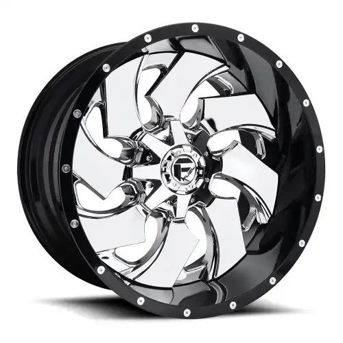 FUEL D240 CLEAVER CHROME PLATED GLOSS BLACK LIP 8x165.1 20R 10 125.1 -19