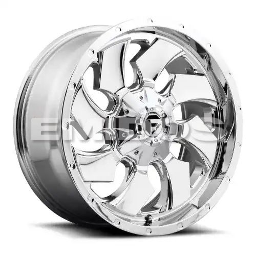 FUEL D240 CLEAVER CHROME PLATED GLOSS BLACK LIP 6x135/139.7 22R 10 106.1 -13