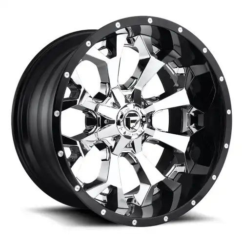 FUEL D246 ASSAULT CHROME PLATED GLOSS BLACK LIP 8x165.1 20R 10 125.1 -18
