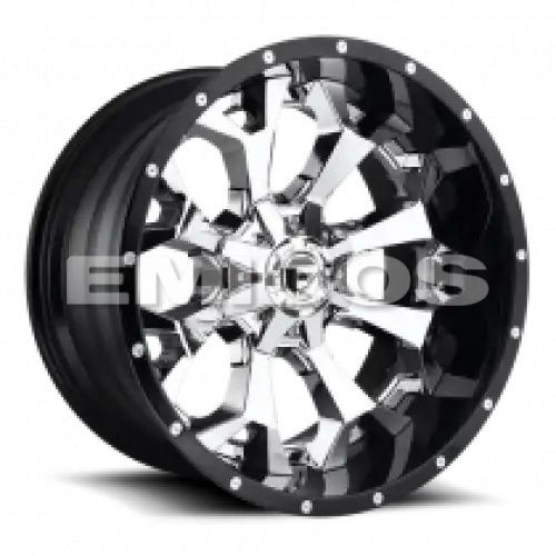 FUEL D246 ASSAULT CHROME PLATED GLOSS BLACK LIP 6x135/139.7 20R 10 106.1 -18