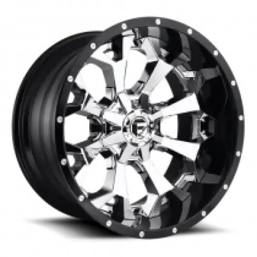 FUEL D246 ASSAULT CHROME PLATED GLOSS BLACK LIP 6x135/139.7 22R 12 106.1 -44