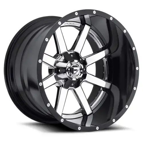 FUEL D260 MAVERICK CHROME PLATED GLOSS BLACK LIP 8x180 20R 12 125.1 -44
