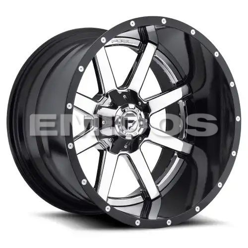 FUEL D260 MAVERICK CHROME PLATED GLOSS BLACK LIP 8x180 20R 9 125.1 20