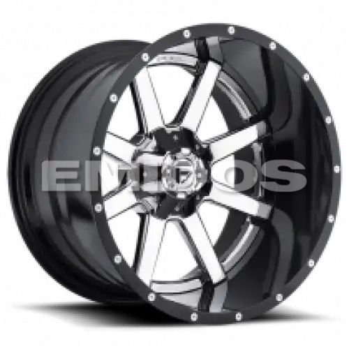 FUEL D260 MAVERICK CHROME PLATED GLOSS BLACK LIP 8x165.1 24R 14 125.1 -75