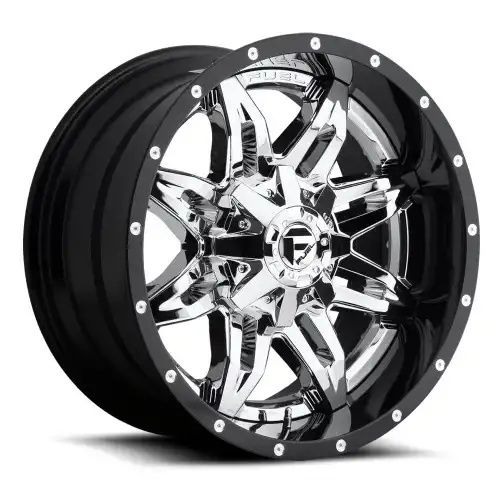 FUEL D266 LETHAL CHROME PLATED GLOSS BLACK LIP 5x114.3/127 20R 10 78.1 -19