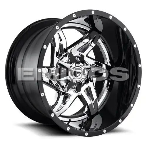 FUEL D272 ROCKER CHROME PLATED GLOSS BLACK LIP 6x135/139.7 20R 10 106.1 -18