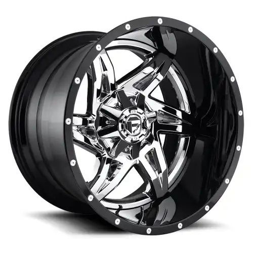 FUEL D272 ROCKER CHROME PLATED GLOSS BLACK LIP 8x170 22R 10 125.1 -13
