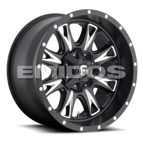 FUEL D513 THROTTLE MATTE BLACK MILLED 8x165.1 17R 9 125.1 1