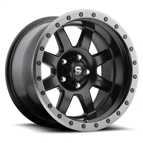 FUEL D551 TROPHY MATTE BLACK GUN METAL RING 6x139.7 18R 10 108 -12