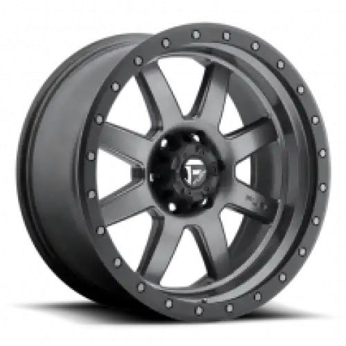 FUEL D552 TROPHY MATTE GUN METAL BLACK BEAD RING 8x180 18R 9 124.2 20