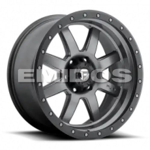 FUEL D552 TROPHY MATTE GUN METAL BLACK BEAD RING 8x180 18R 9 124.2 20