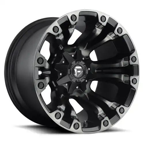 FUEL D569 VAPOR MATTE BLACK DOUBLE DARK TINT 8x165.1 18R 9 125.1 -12