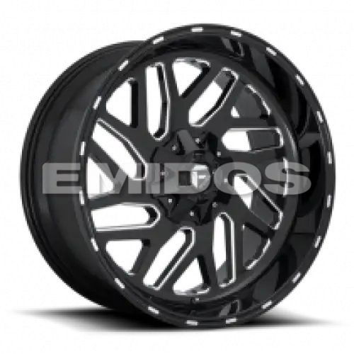 FUEL D581 TRITON GLOSS BLACK MILLED 6x135/139.7 22R 12 106.1 -43