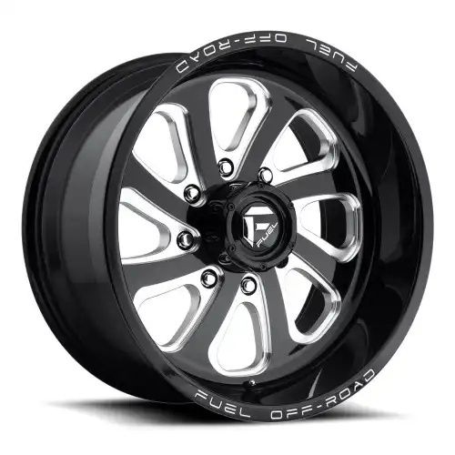 FUEL D587 FLOW GLOSS BLACK MILLED 8x165.1 18R 9 125.1 -12