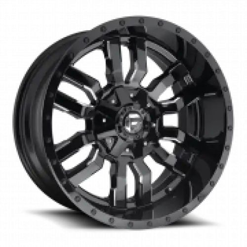 FUEL D595 SLEDGE GLOSS BLACK MILLED 8x180 18R 9 124.2 -12
