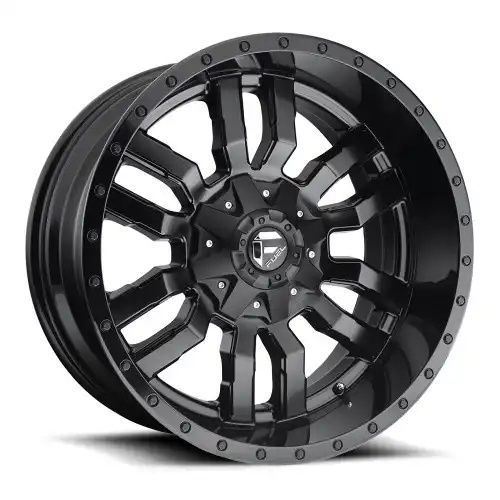 FUEL D596 SLEDGE MATTE BLACK GLOSS BLACK LIP 5x139.7/150 17R 9 110.1 -12