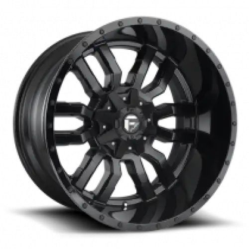 FUEL D596 SLEDGE MATTE BLACK GLOSS BLACK LIP 5x114.3/127 18R 9 78.1 1