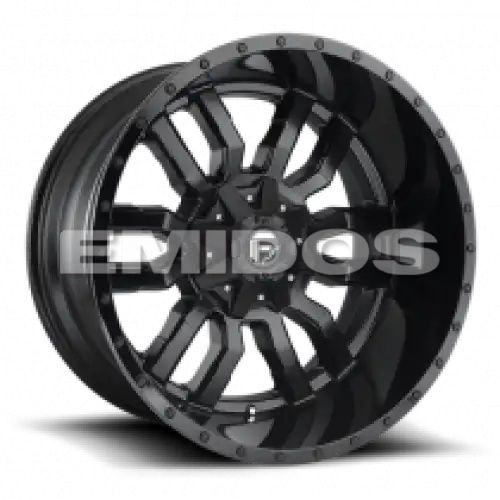 FUEL D596 SLEDGE MATTE BLACK GLOSS BLACK LIP 5x114.3/127 18R 9 78.1 1