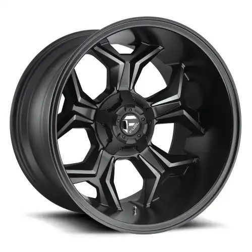 FUEL D605 AVENGER MATTE BLACK DOUBLE DARK TINT 6x135/139.7 20R 10 106.1 -18