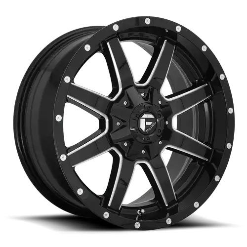 FUEL D610 MAVERICK GLOSS BLACK MILLED 8x180 18R 9 124.2 20