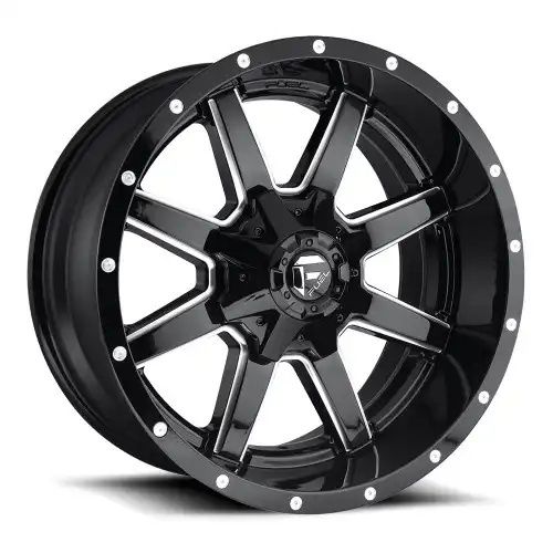 FUEL D610 MAVERICK GLOSS BLACK MILLED 8x165.1 18R 9 125.1 1