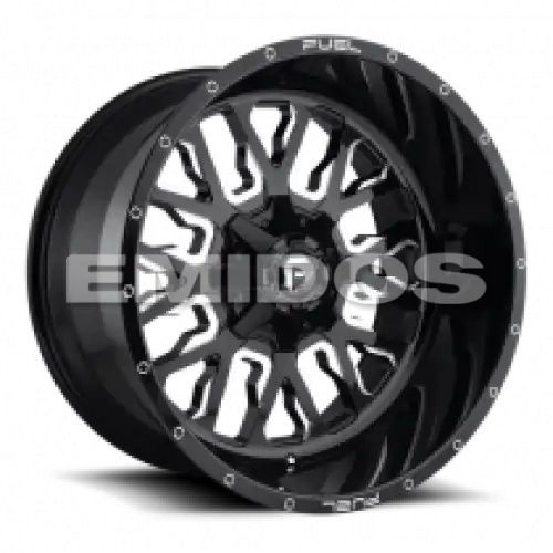 FUEL D611 STROKE GLOSS BLACK MILLED 8x170 22R 10 125.1 10