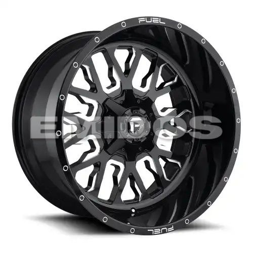 FUEL D611 STROKE GLOSS BLACK MILLED 4x137 24R 7 132 13