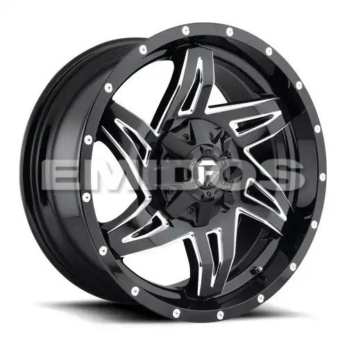 FUEL D613 ROCKER GLOSS BLACK MILLED 8x180 20R 9 124.2 20