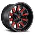 FUEL D621 HARDLINE GLOSS BLACK RED TINTED CLEAR 5x139.7/150 20R 9 110.1 1