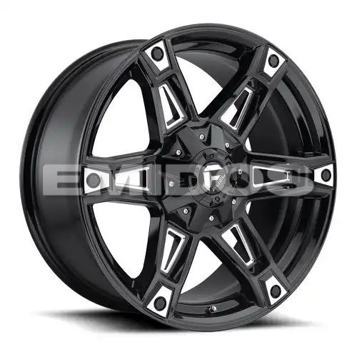 FUEL D622 DAKAR GLOSS BLACK MILLED 5x139.7/150 20R 9 110.1 1