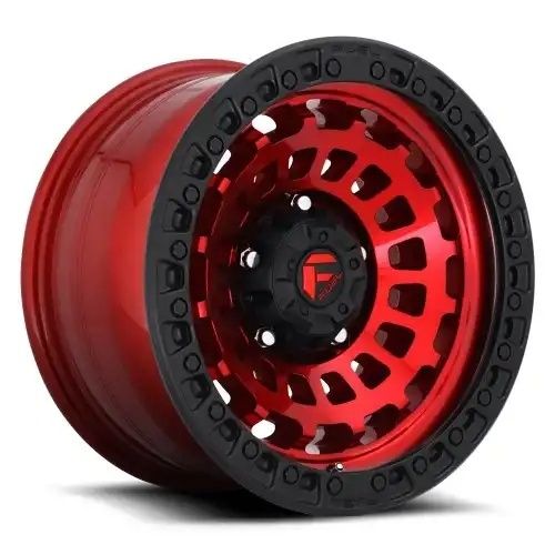 FUEL D632 ZEPHYR CANDY RED BLACK BEAD RING 6x135 17R 9 87.1 1