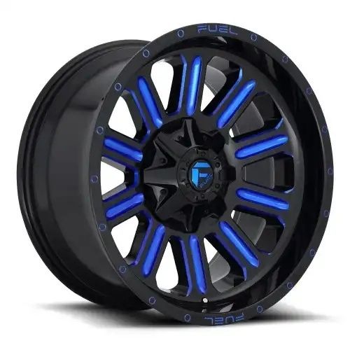 FUEL D646 HARDLINE GLOSS BLACK BLUE TINTED CLEAR 5x139.7/150 20R 9 110.1 20